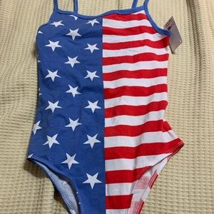 Bodysuit with US flag colors